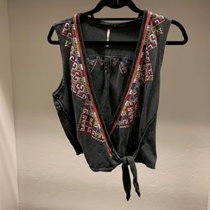 Free people vest shirt size m